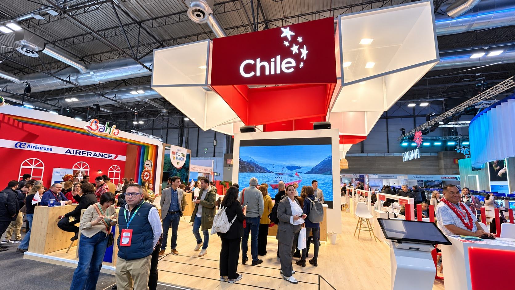 Stand de Chile en una feria de turismo